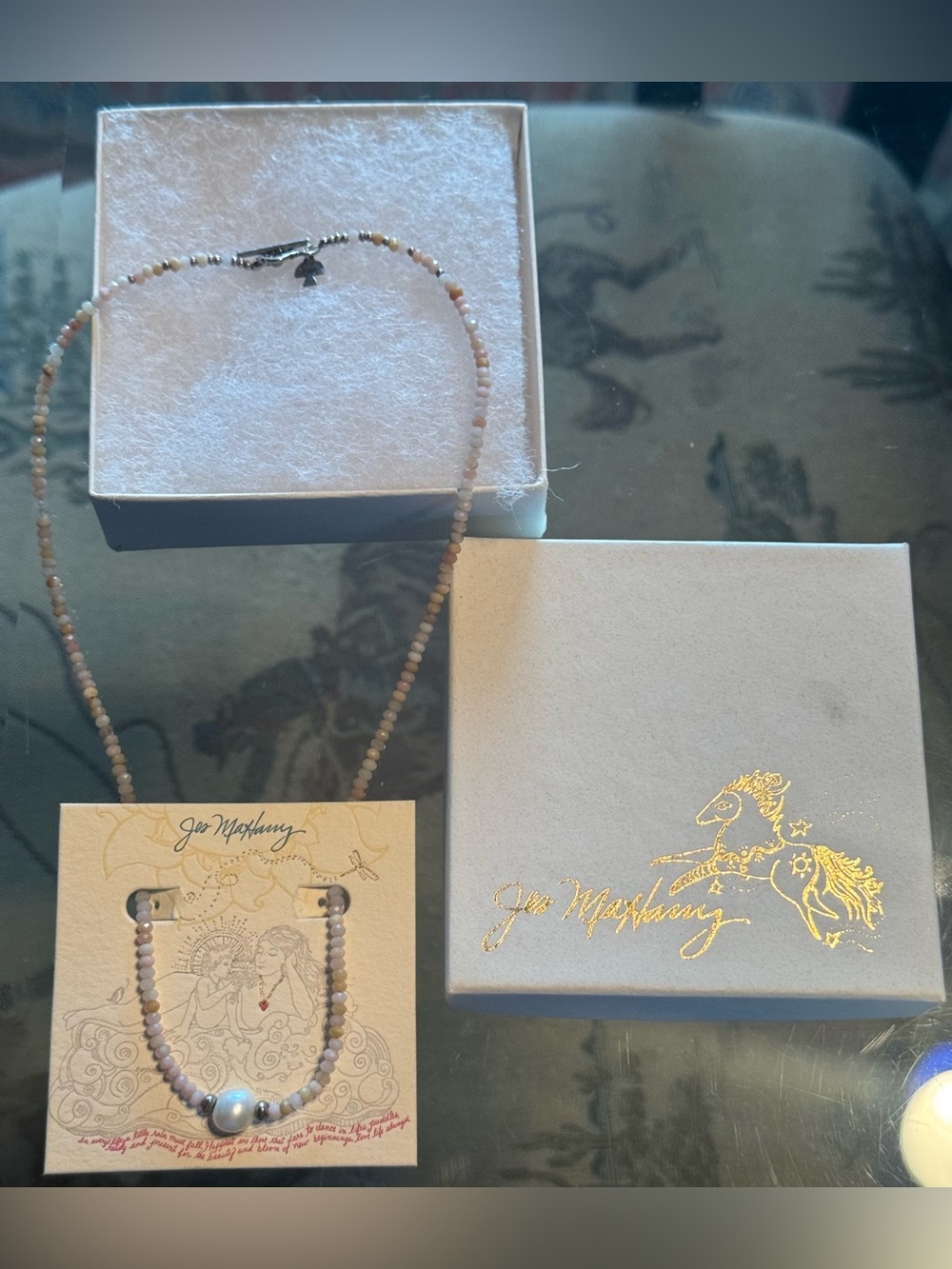 Jes MaHarry Natural Pearl Beaded Necklace New In Box From Sundance Beautiful!